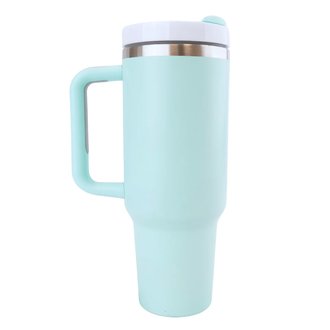 40 oz Sublimation Matte Tall Car Tumbler with Handle Color Assortment - Image 5