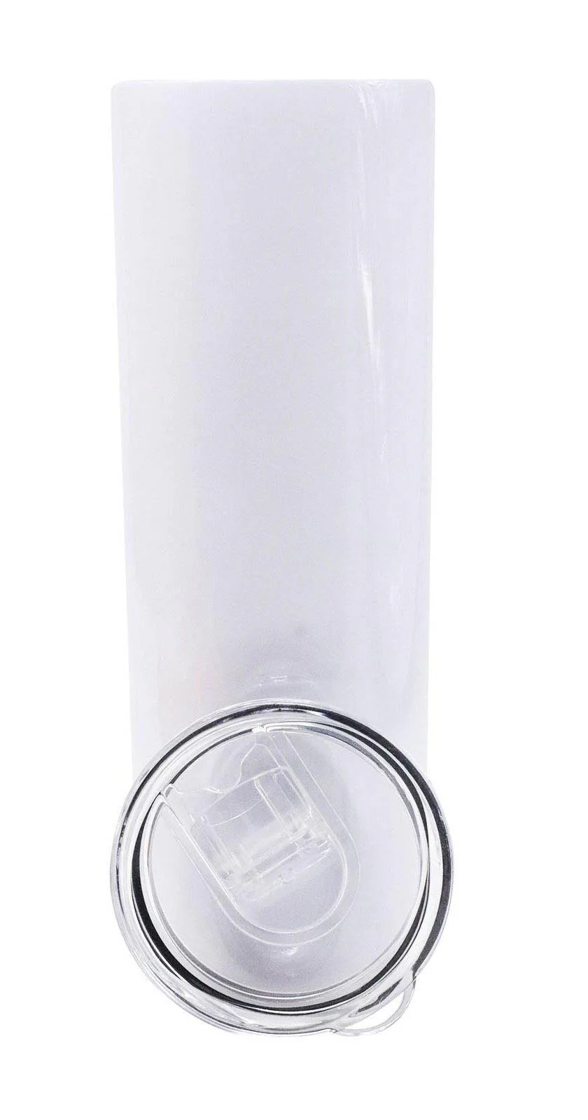 30 oz Sublimation Blank Straight White Tumbler with Clear Lid and Straw Included - Image 3