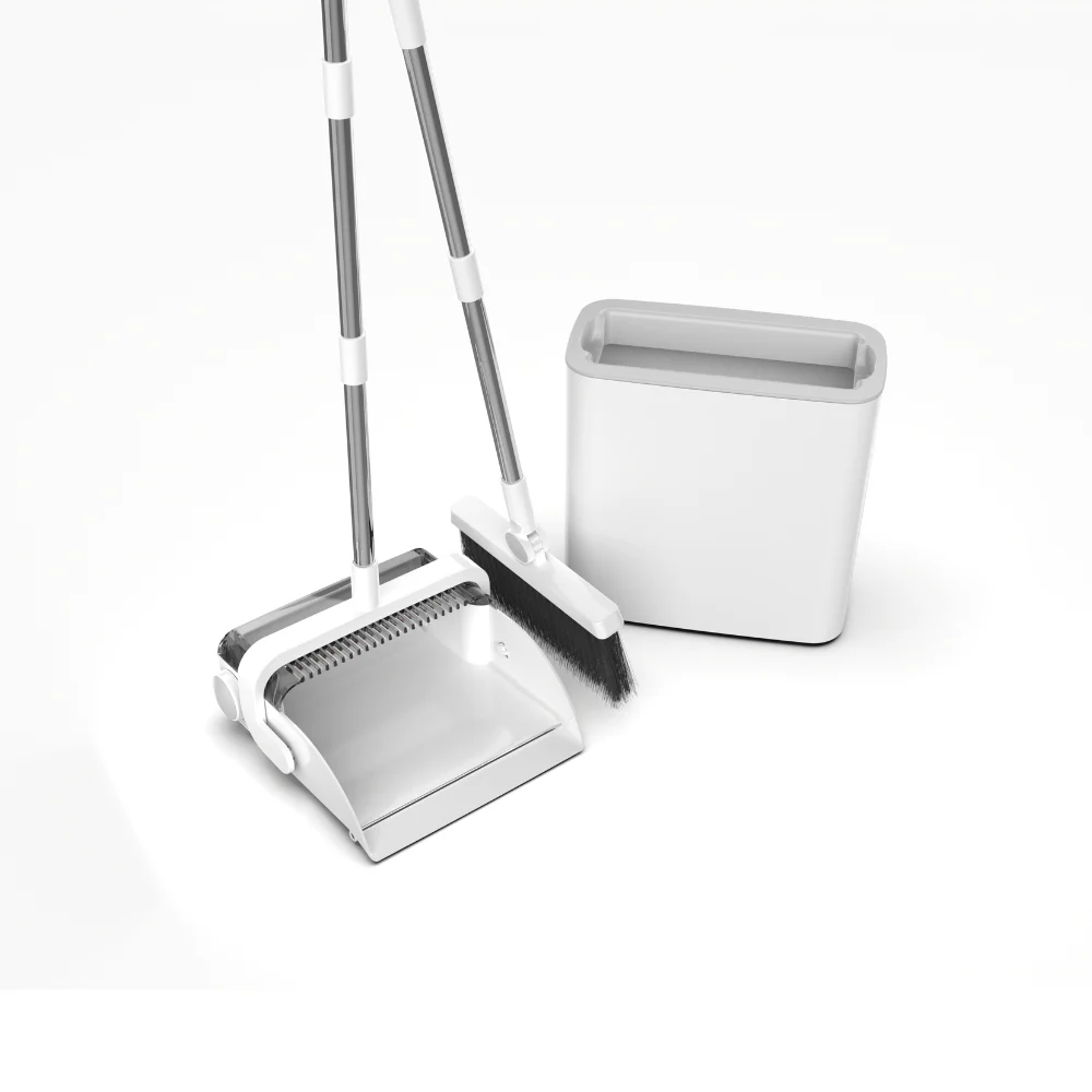 DustDockPro by CleanMattix- Premium 3-in-1 Broom, Dustpan, and Bin/Trashcan