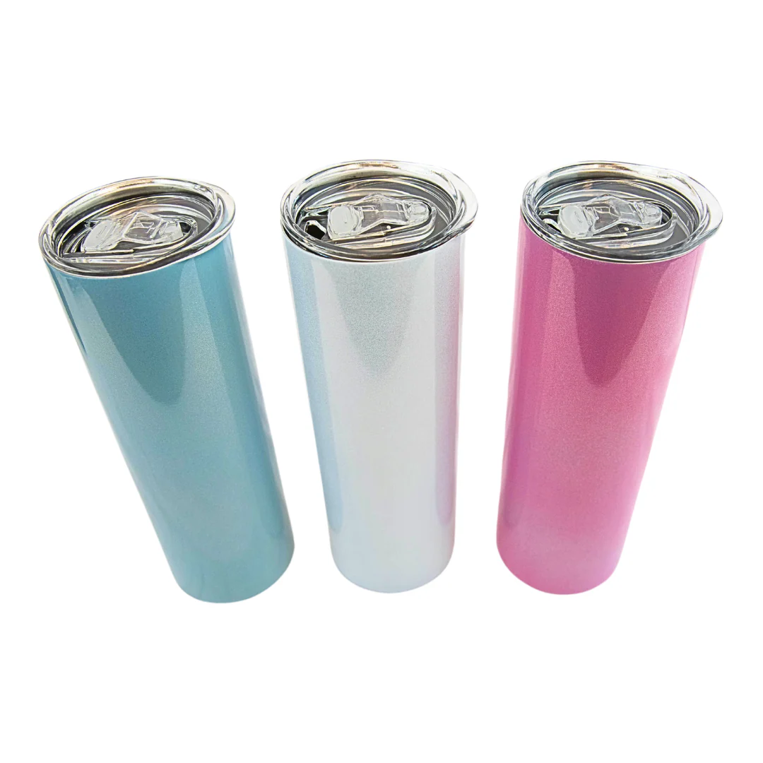 30oz Sublimation or Laser Etch Kupresso Straight Rainbow Halo Holographic Glitter Tumbler Assortment - Image 7