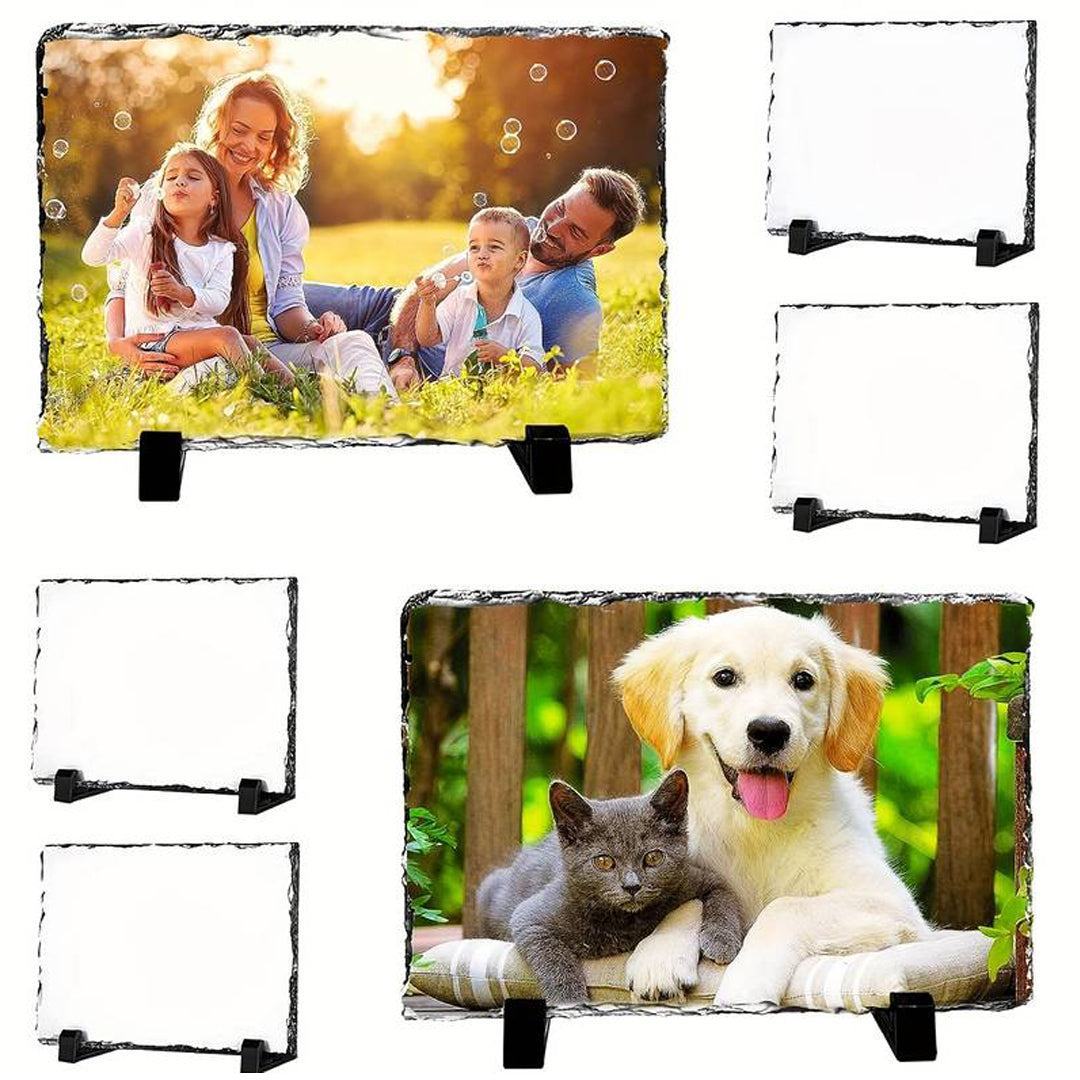 Sublimation Rectangle Photo Slate Tile With Stand - Image 4