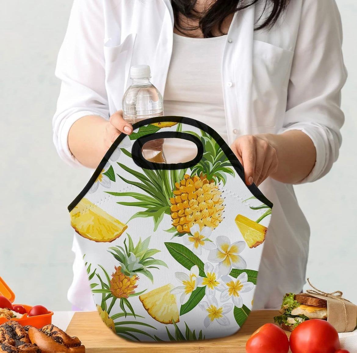 Sublimation Double Sided White Reusable Lunch Bag - Image 4