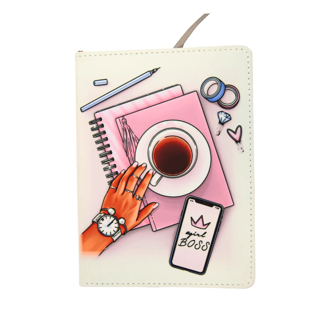 Sublimation PU Leather White Mini Journal 100 Pages Size A6 - Image 4