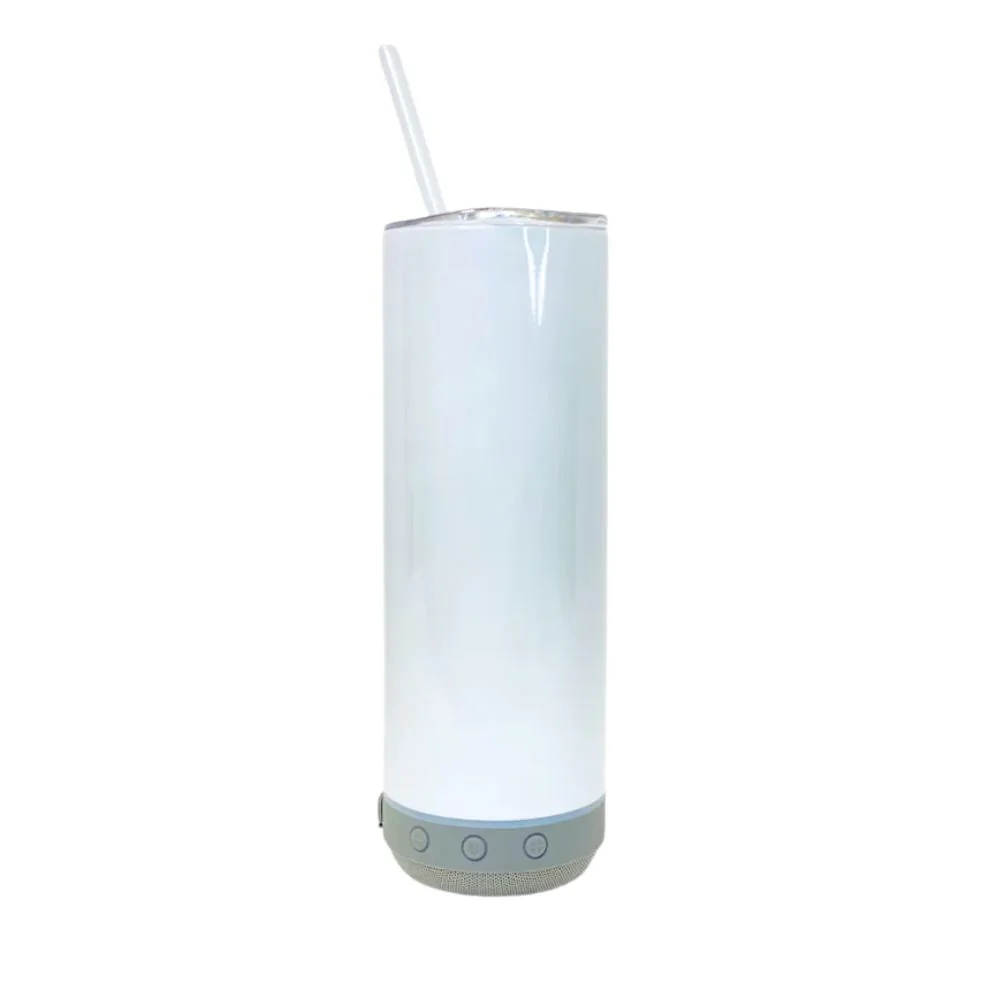 20oz Sublimation Blank White Tumbler with Bluetooth Speaker - Image 12