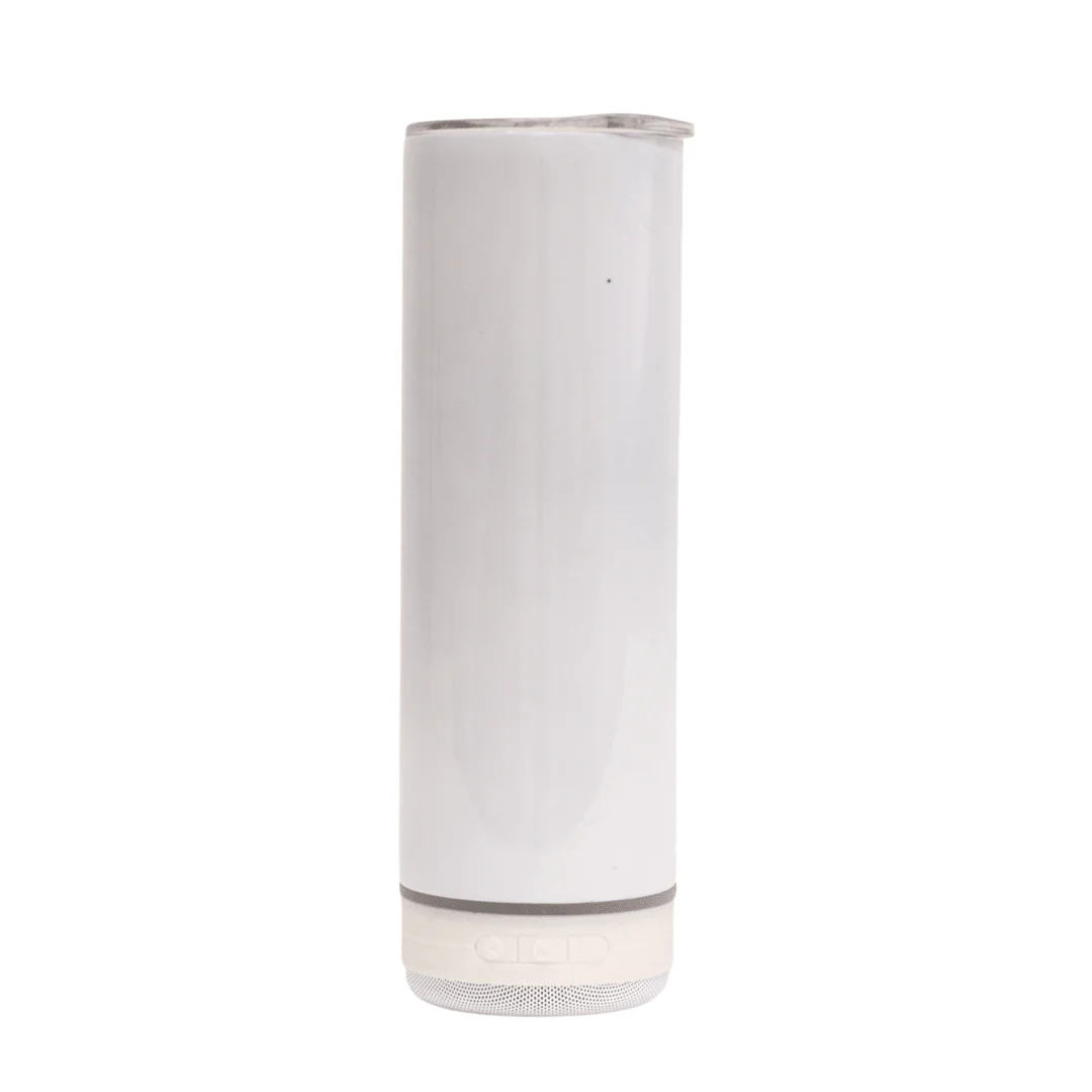 20oz Sublimation Blank White Tumbler with Bluetooth Speaker - Image 4