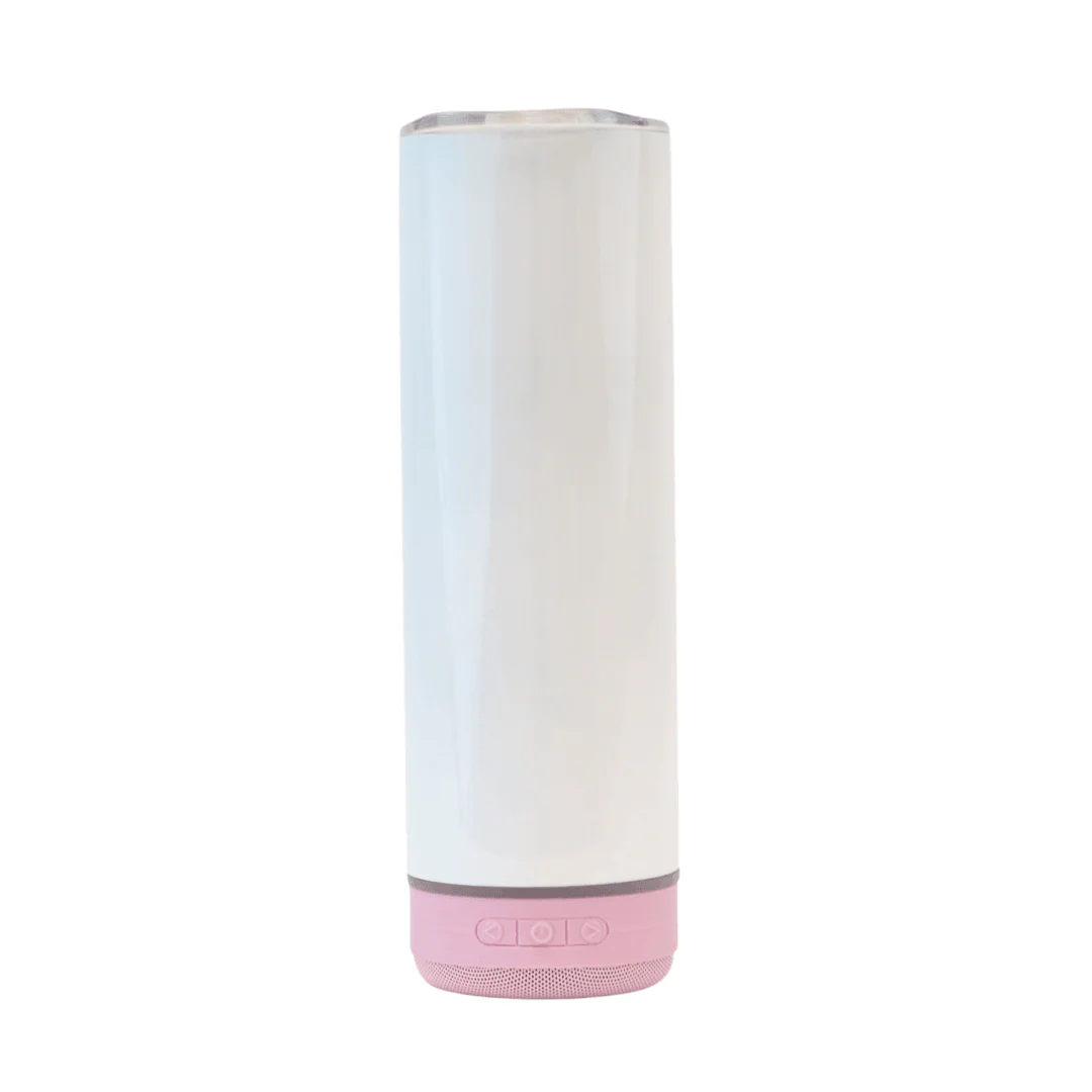 20oz Sublimation Blank White Tumbler with Bluetooth Speaker - Image 5