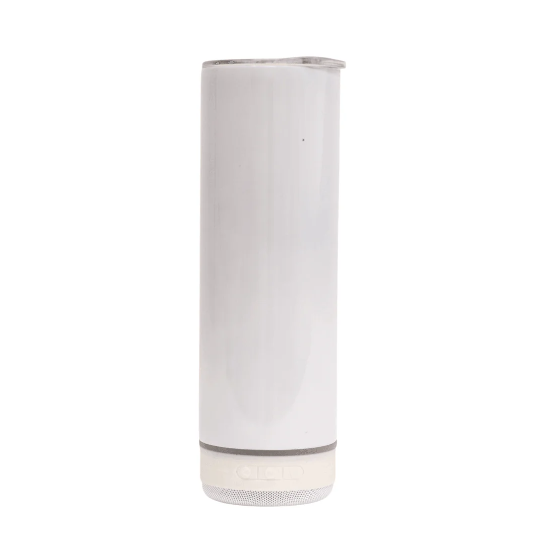 20 oz GLOW in the Dark Sublimation Tumbler with Bluetooth Speaker, (PINK) - Image 4